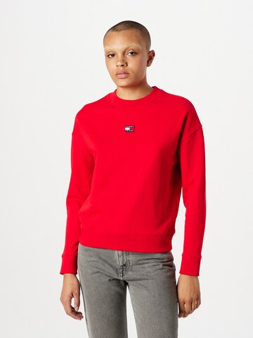 Tommy Jeans Sweatshirt i rød: forside