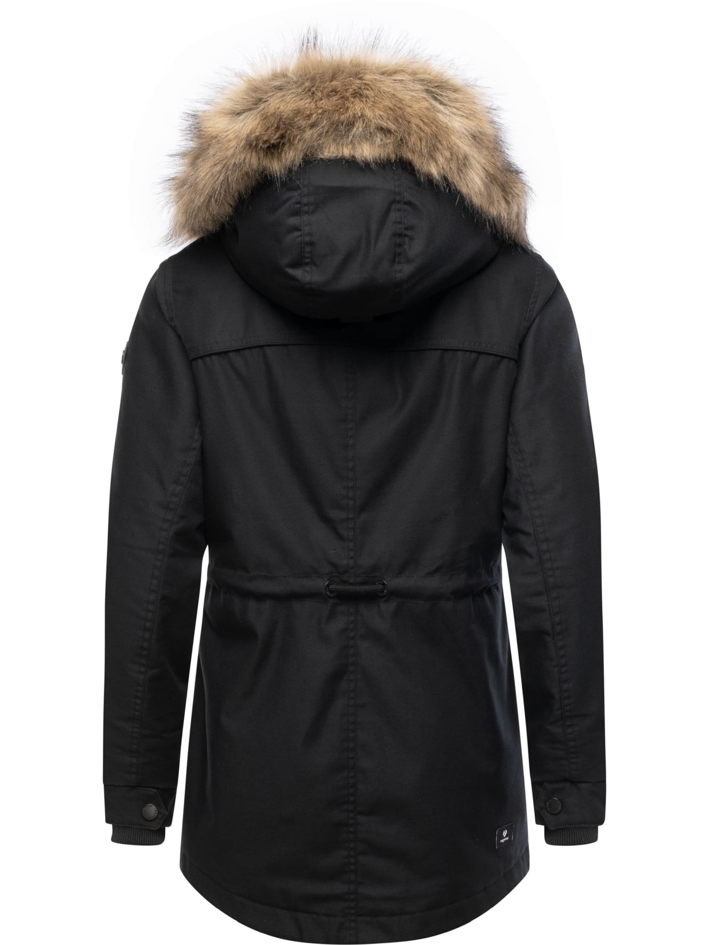 Ragwear Winterjacke 'Tawny Short' in Schwarz