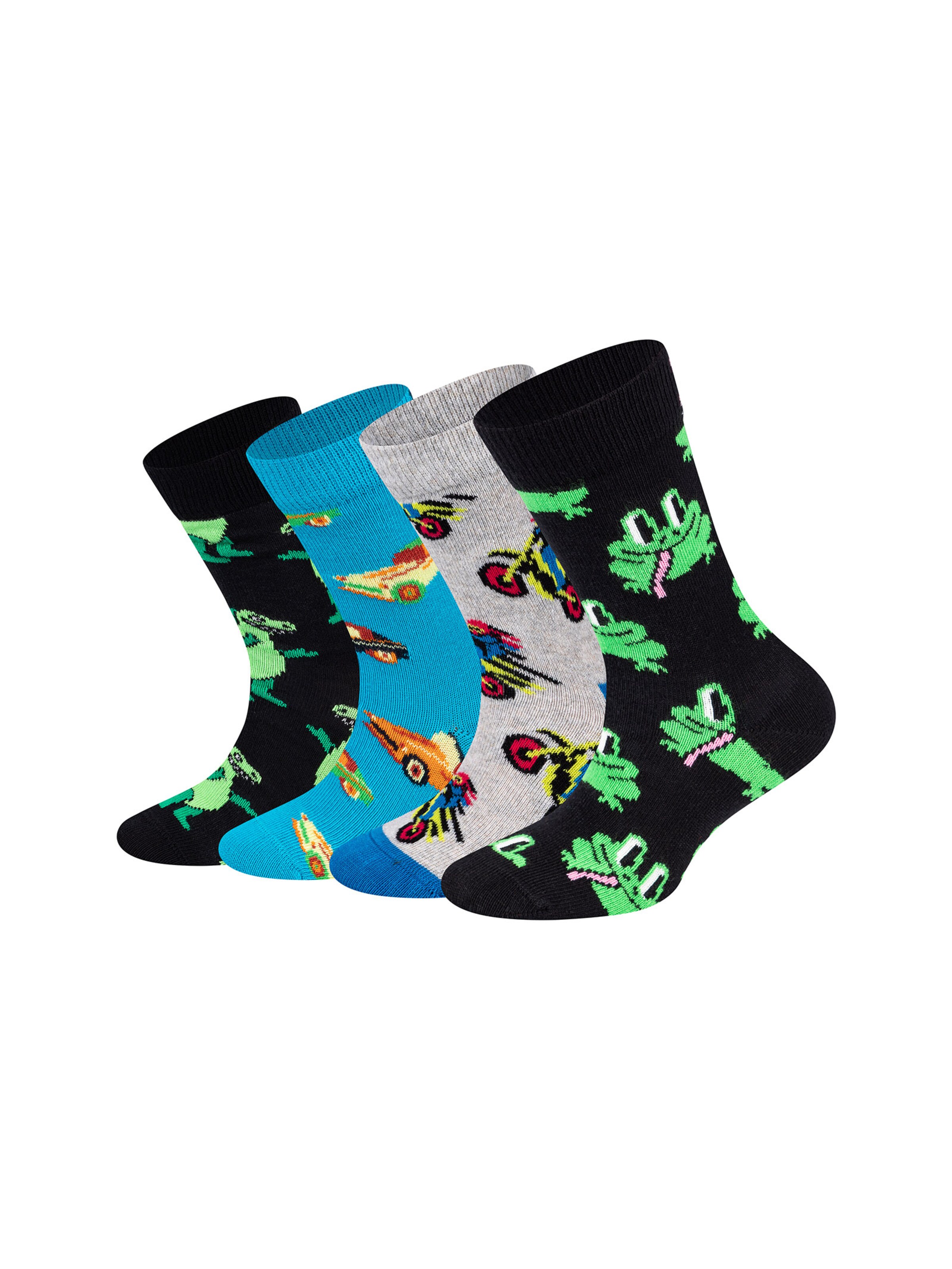 Happy Socks Sokker 'Motorbike & Cars' i blandingsfarvet: forside