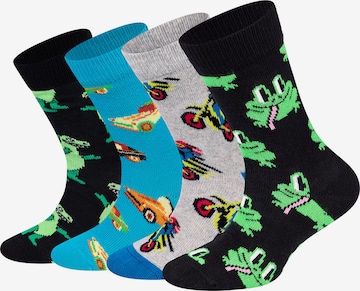 Happy Socks Socken 'Motorbike & Cars' in Mischfarben: Vorderseite