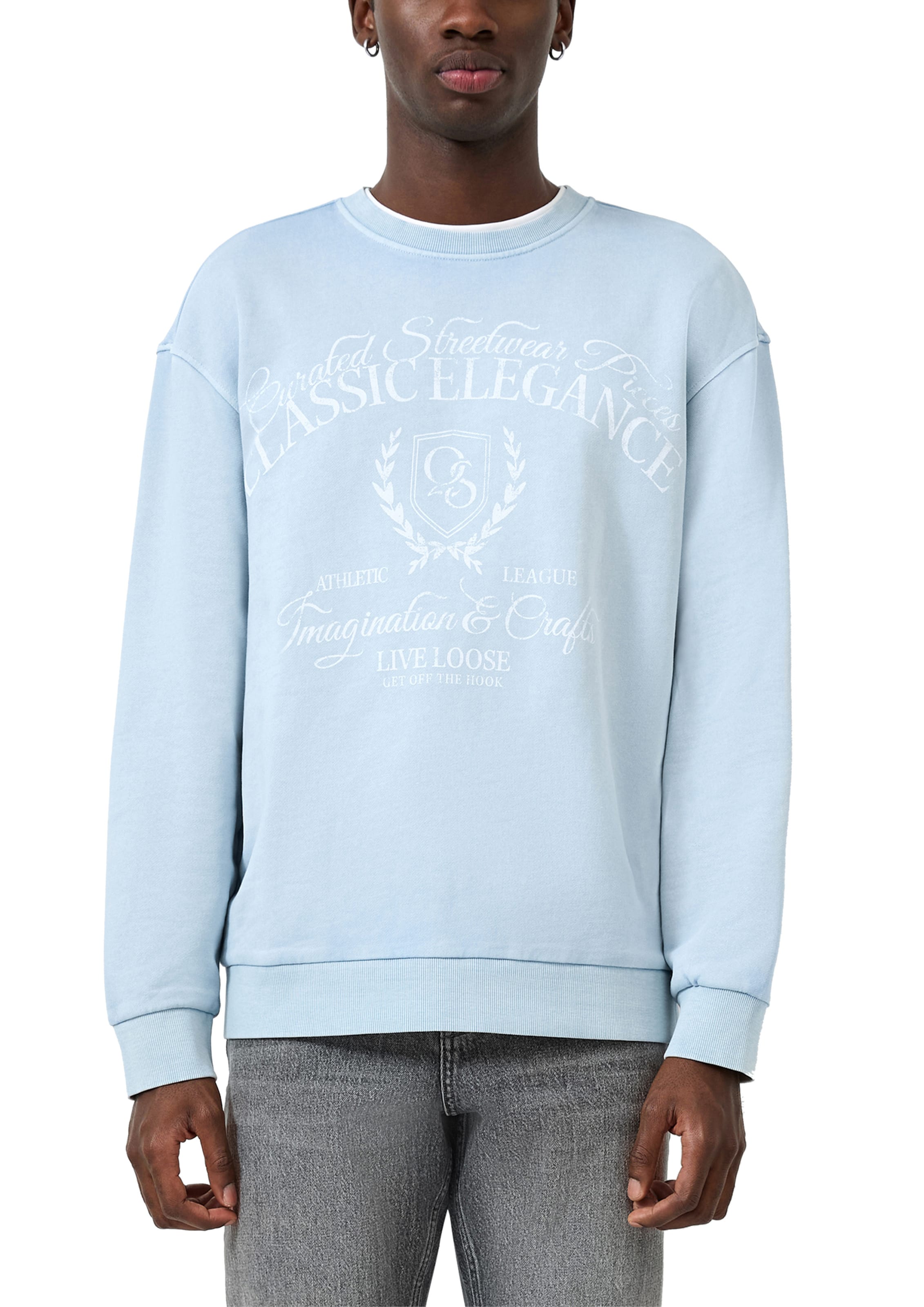 Sweat-shirt ' ' QS en bleu : devant