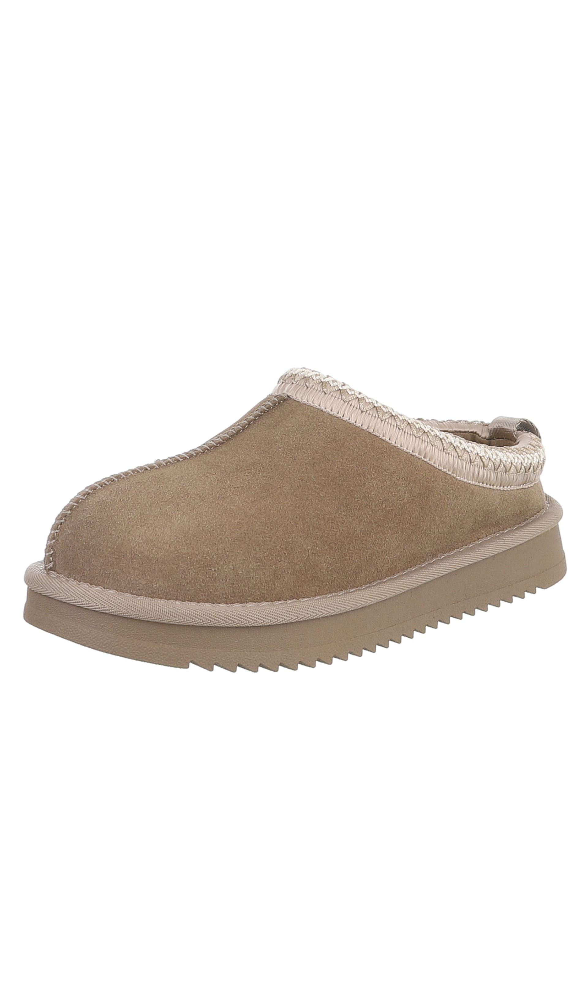 Ital-Design Pantolette in Braun: Vorderseite