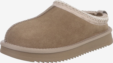 Ital-Design Pantolette in Braun: Vorderseite