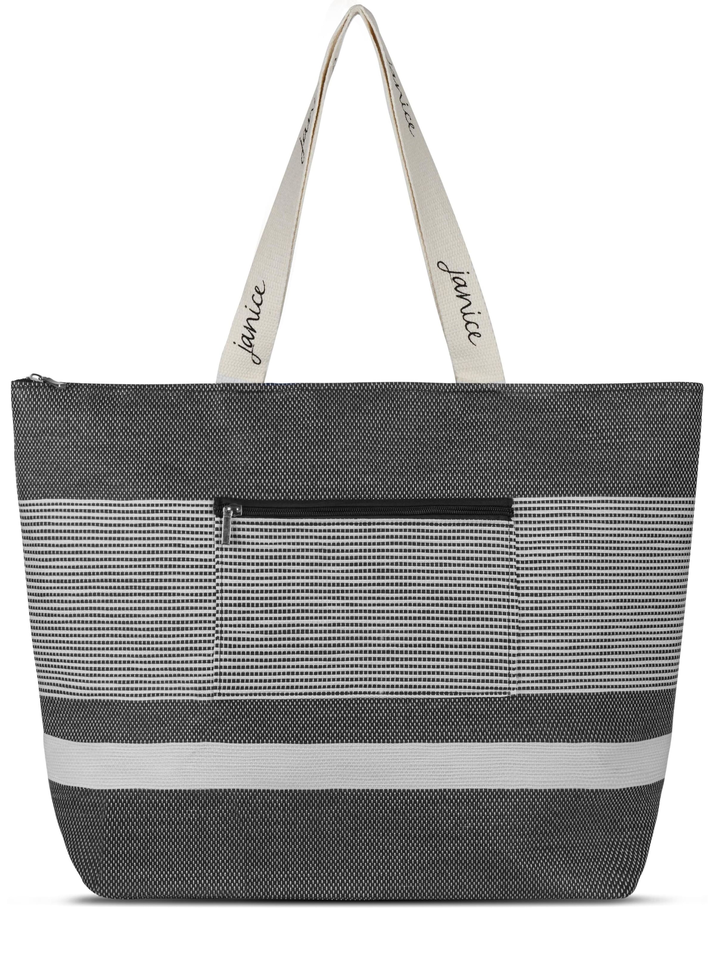 normani Strandtas 'Baros' in Grijs: voorkant