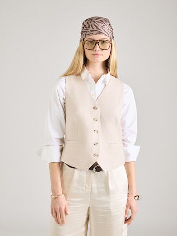 Gilet de costume QS en beige : devant