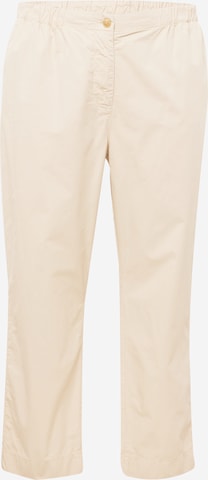 Tommy Hilfiger Curve Lużny krój Spodnie w kolorze beżowy: przód