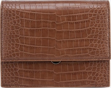 JW PEIRučna torbica 'JW PEI Sac Bandoulière Mini Flap Brown Croc' - smeđa boja: prednji dio