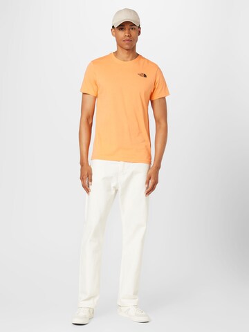 THE NORTH FACE Regular Fit T-Shirt 'Red Box' in Orange