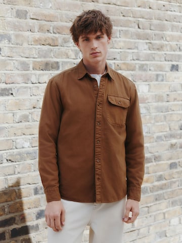 Next Средняя посадка Рубашка в Коричневый