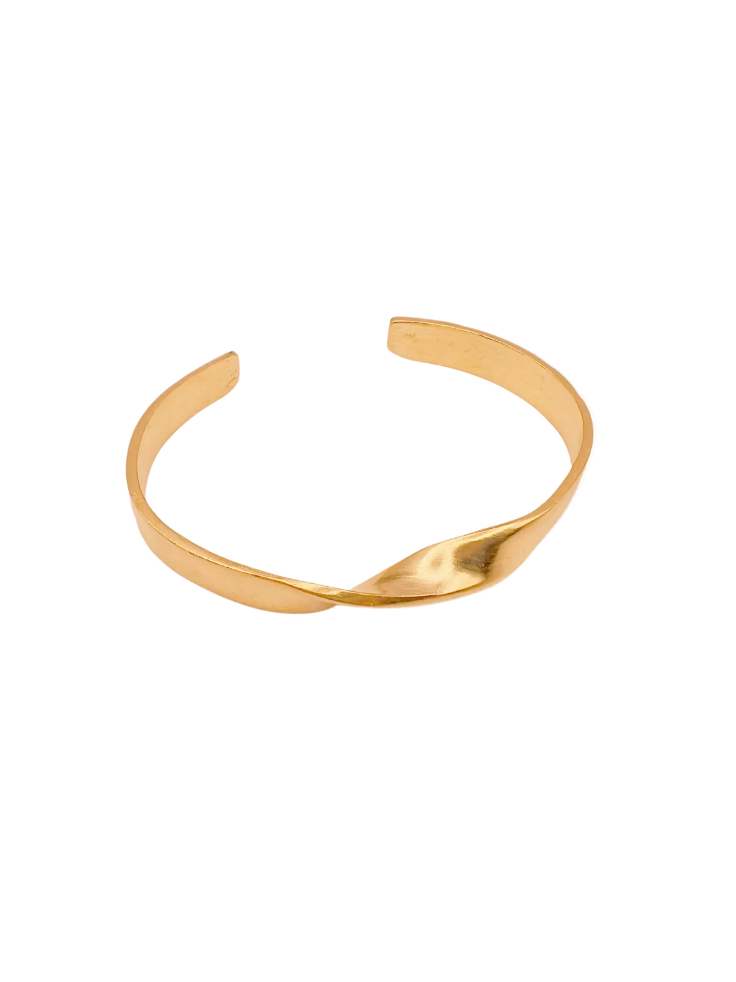 Les Reines Armband 'Golden Arc - Cuff Bracelet 24K Gold Plated' in de kleur Goud, Productweergave