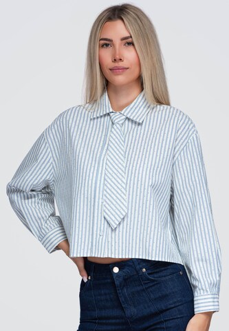 Chemisier Ombre en bleu : devant