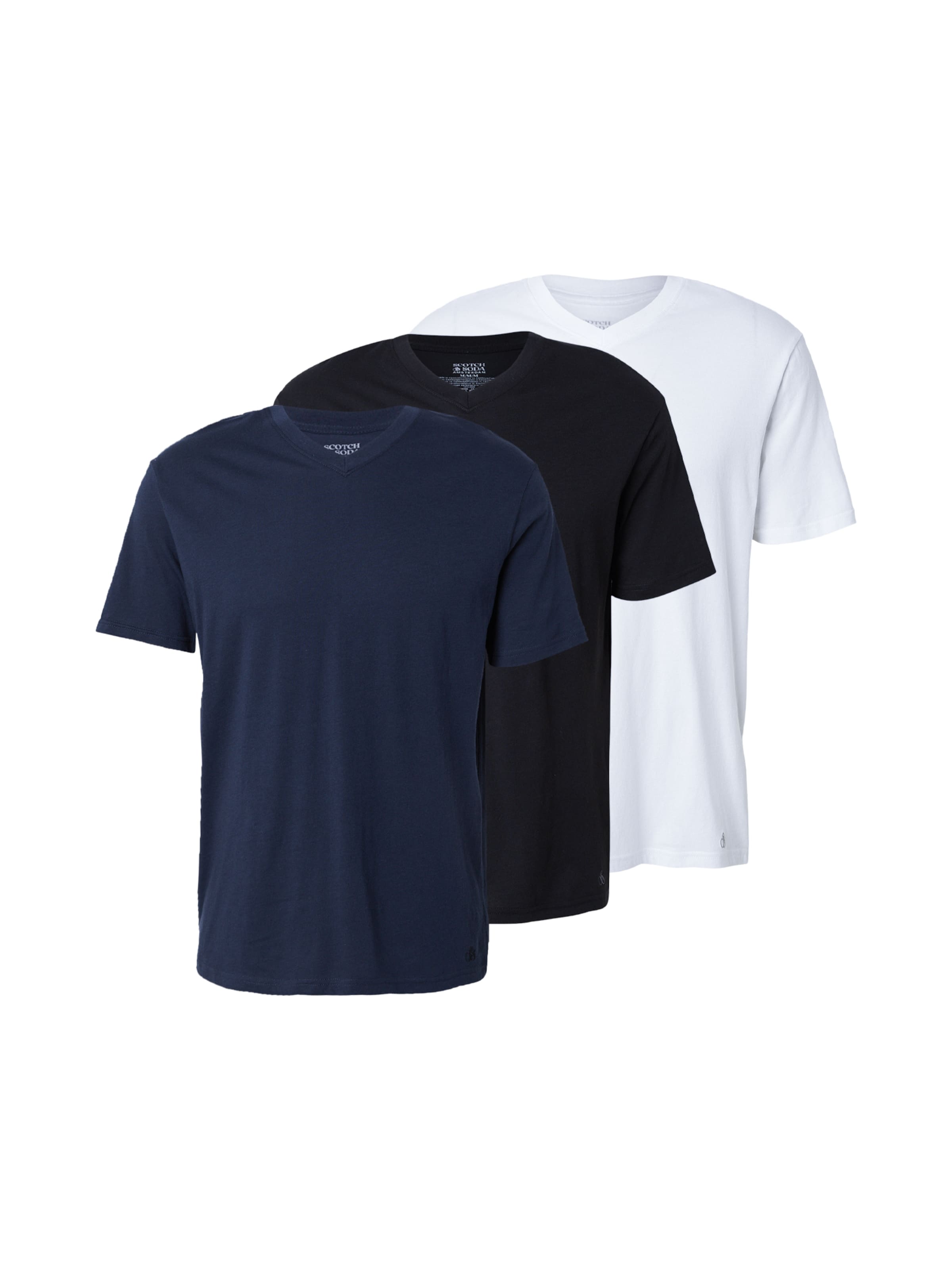 sötétkék / fekete / fehér SCOTCH & SODA Póló, Termék nézet