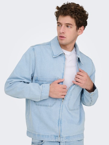 Only & Sons Between-season jacket 'ONSCassel' in Blue