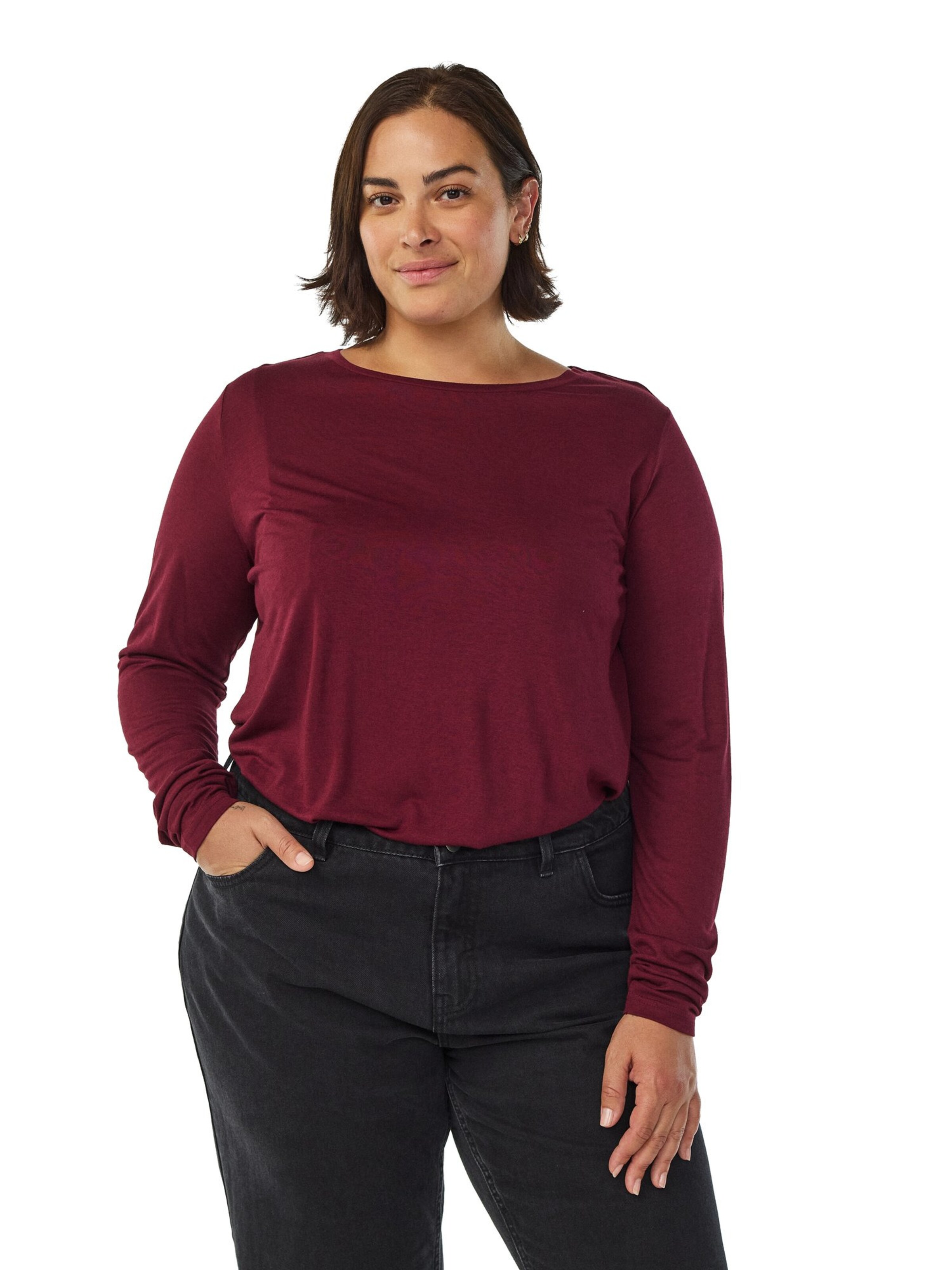 Zizzi Koszulka 'Vwolia' w kolorze czerwony: przód