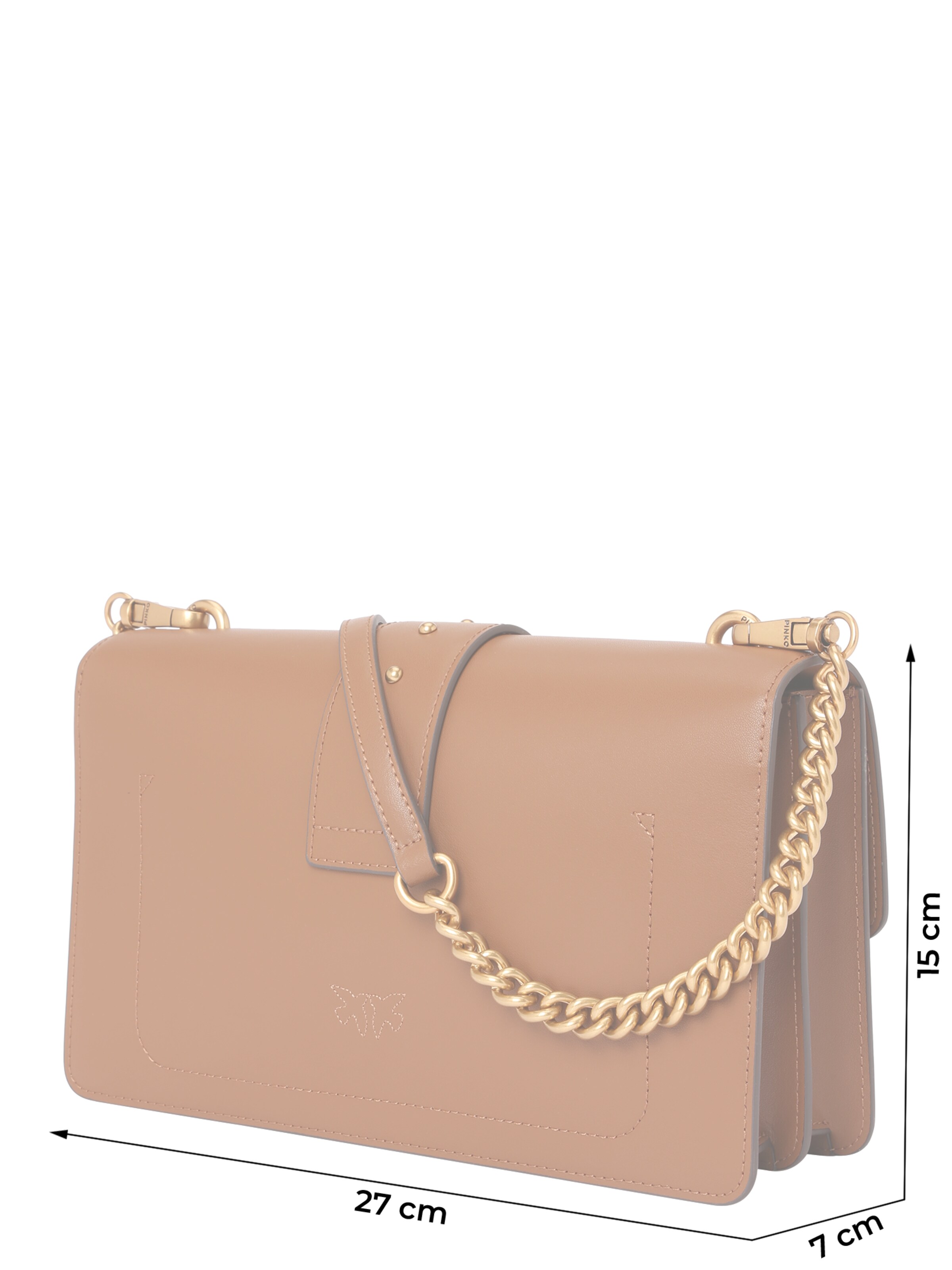 PINKO - Bolso de hombro 'LOVE ONE CLASSIC' en marrón