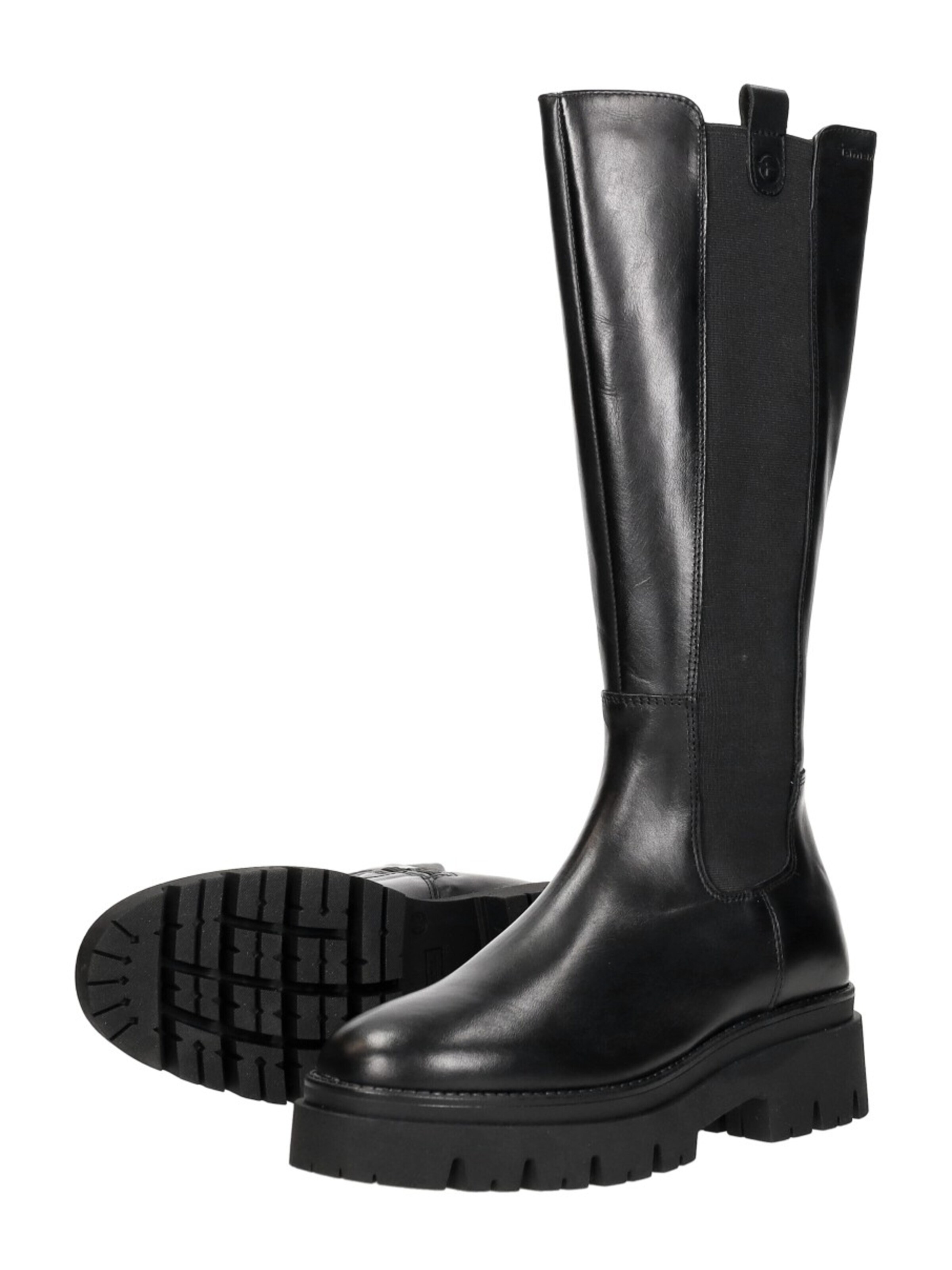 Tamaris Boots 'Lange Laarzen' in Black
