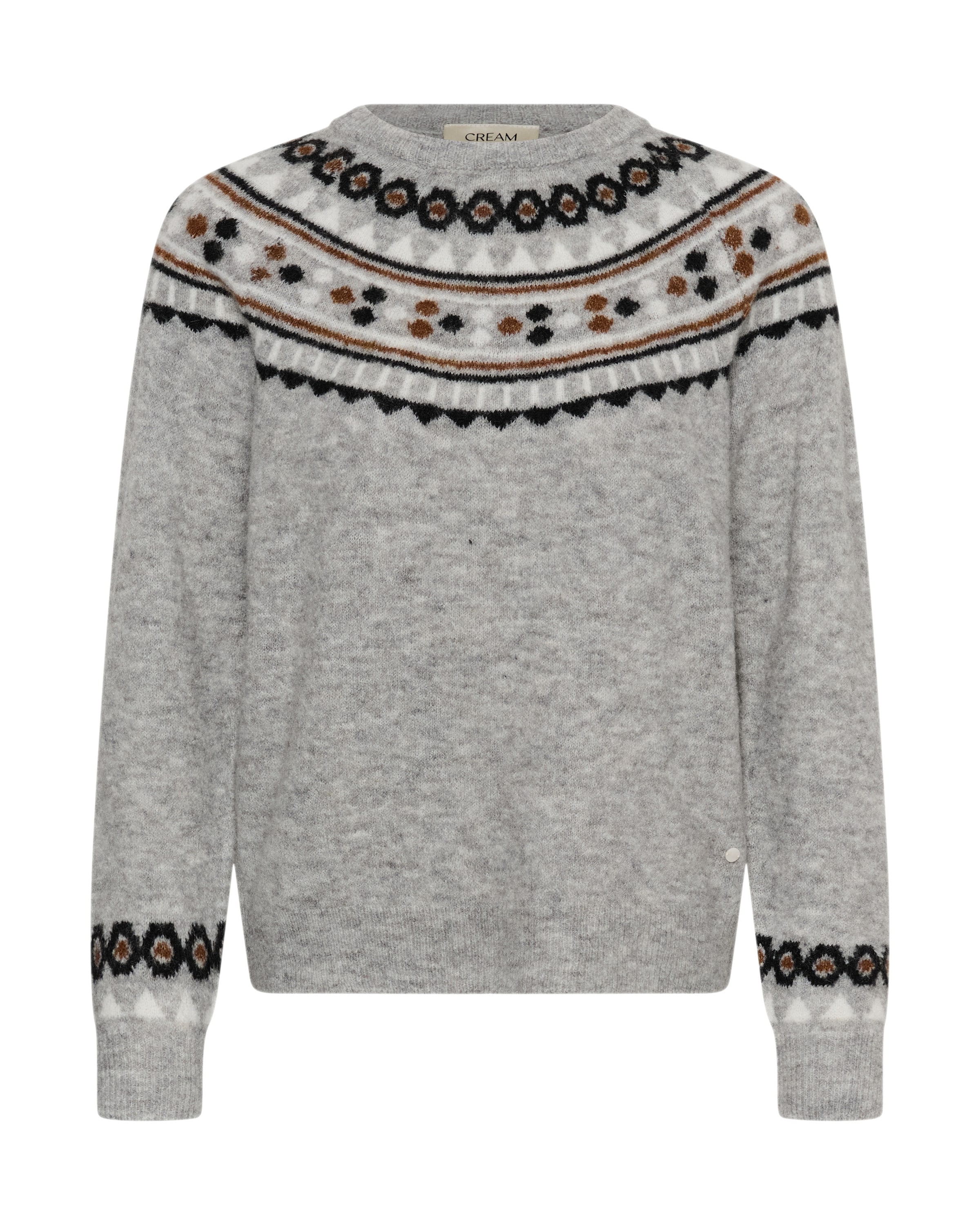 Cream Sweater in Grey: front