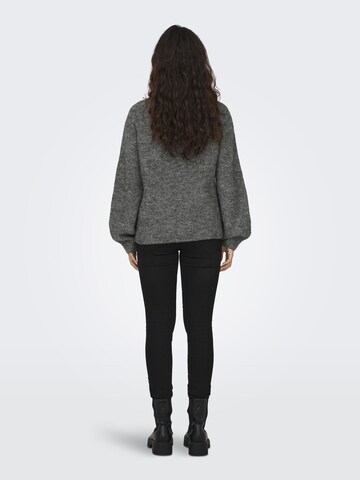 JDY Pullover 'Ingeborg Ada' in Grau