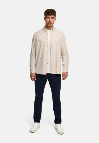 INDICODE JEANS Regular fit Button Up Shirt 'Kamby' in Beige