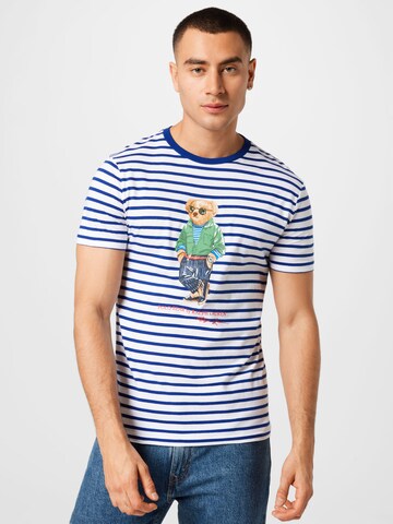 Tricou de la Polo Ralph Lauren pe albastru: față