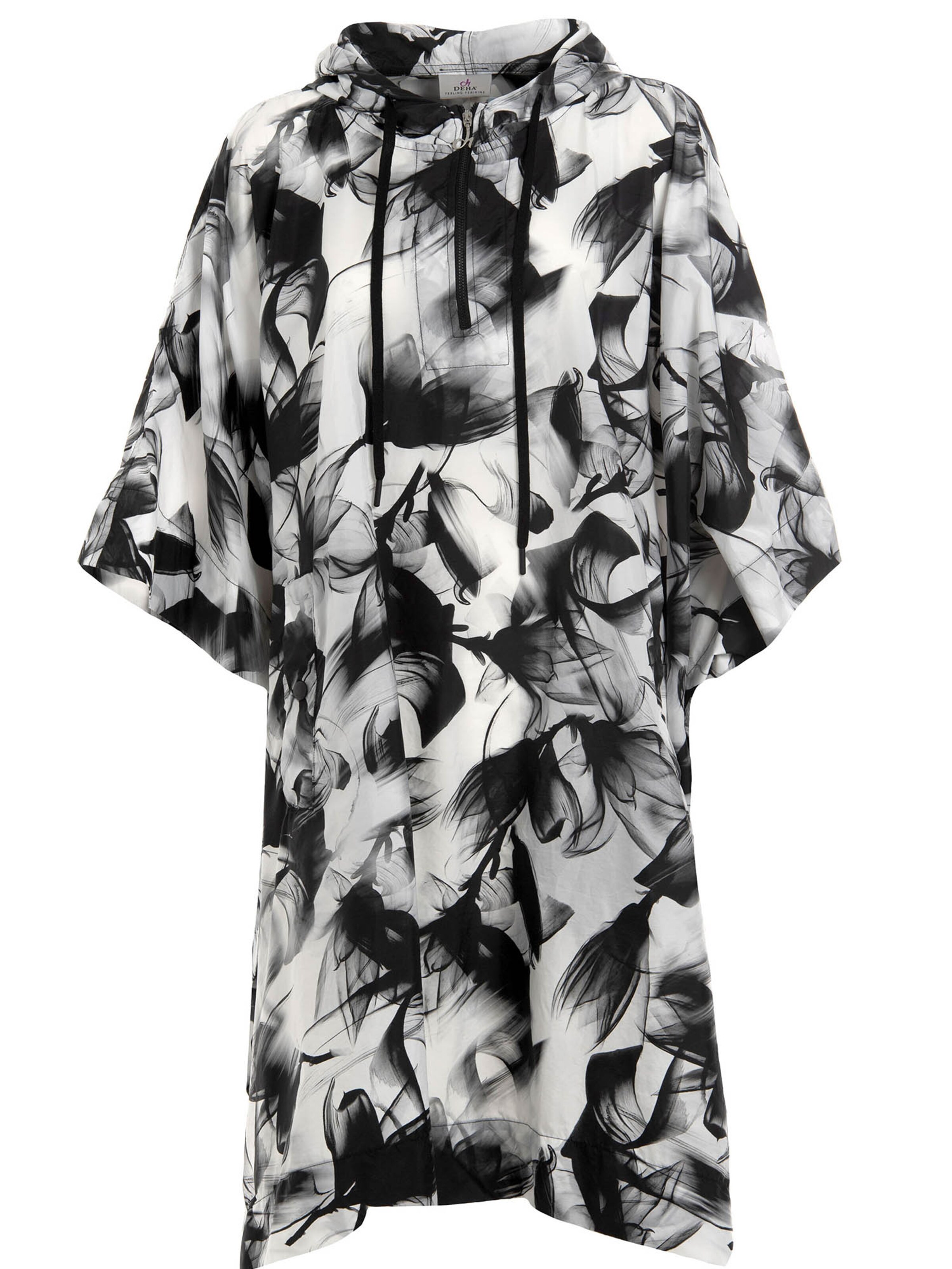 DEHA Poncho in anthrazit / schwarz / offwhite, Produktansicht