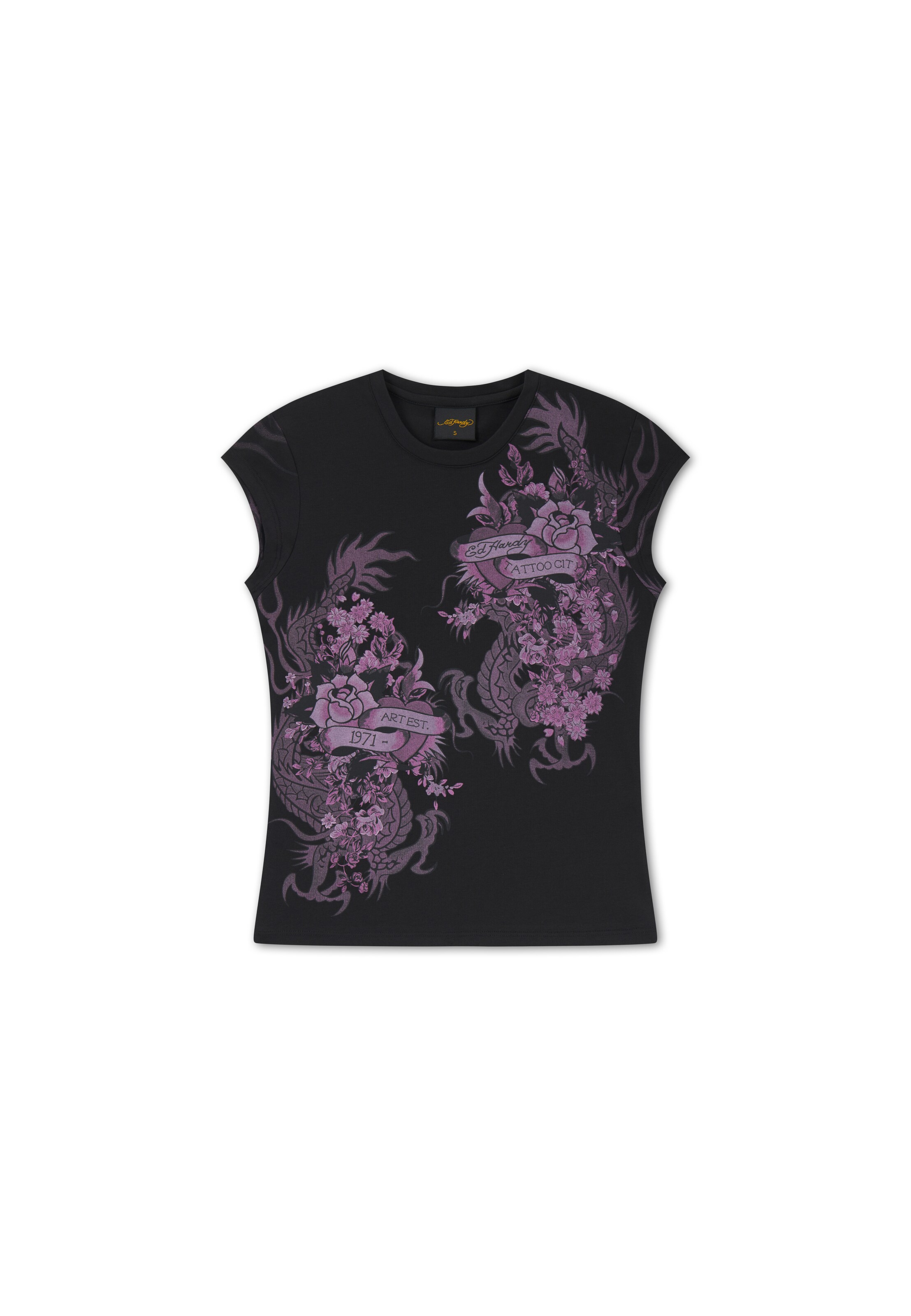 Ed Hardy Shirts 'Tattoo City' i sort: forside