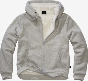 Brandit Sweatjacke in Grau: Vorderseite