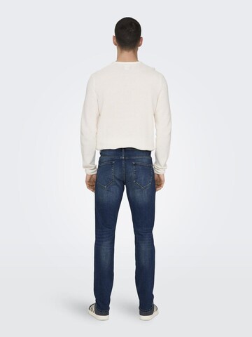 Coupe slim Jean 'Loom' Only & Sons en bleu