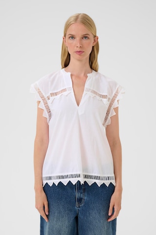 KAREN BY SIMONSEN Blouse 'Ommi' in Wit: voorkant