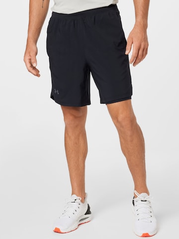 UNDER ARMOUR Regular Sports trousers 'Launch' in Black: front