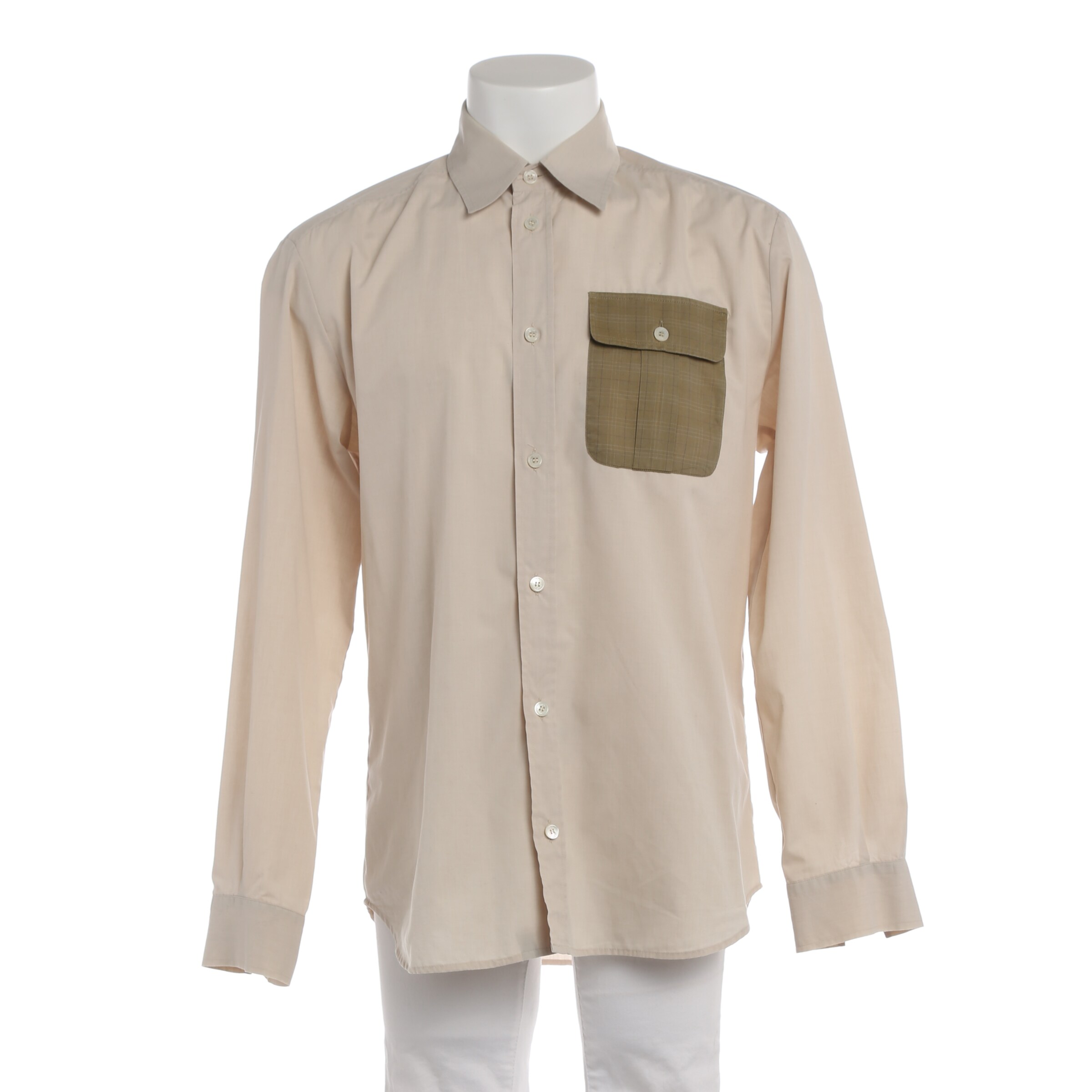 DOLCE & GABBANA Freizeithemd / Shirt / Polohemd langarm in M-L in beige, Produktansicht