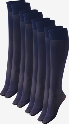 Esda Knee High Socks '40DEN' in Blue: front