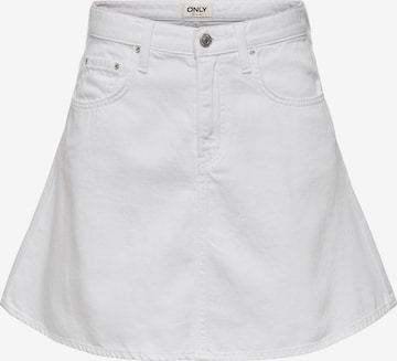 Jupe 'ONLEden' ONLY en blanc : devant