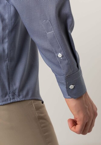 Black Label Shirt Regular Fit Businesshemd 'KENTPRINT' in Blau