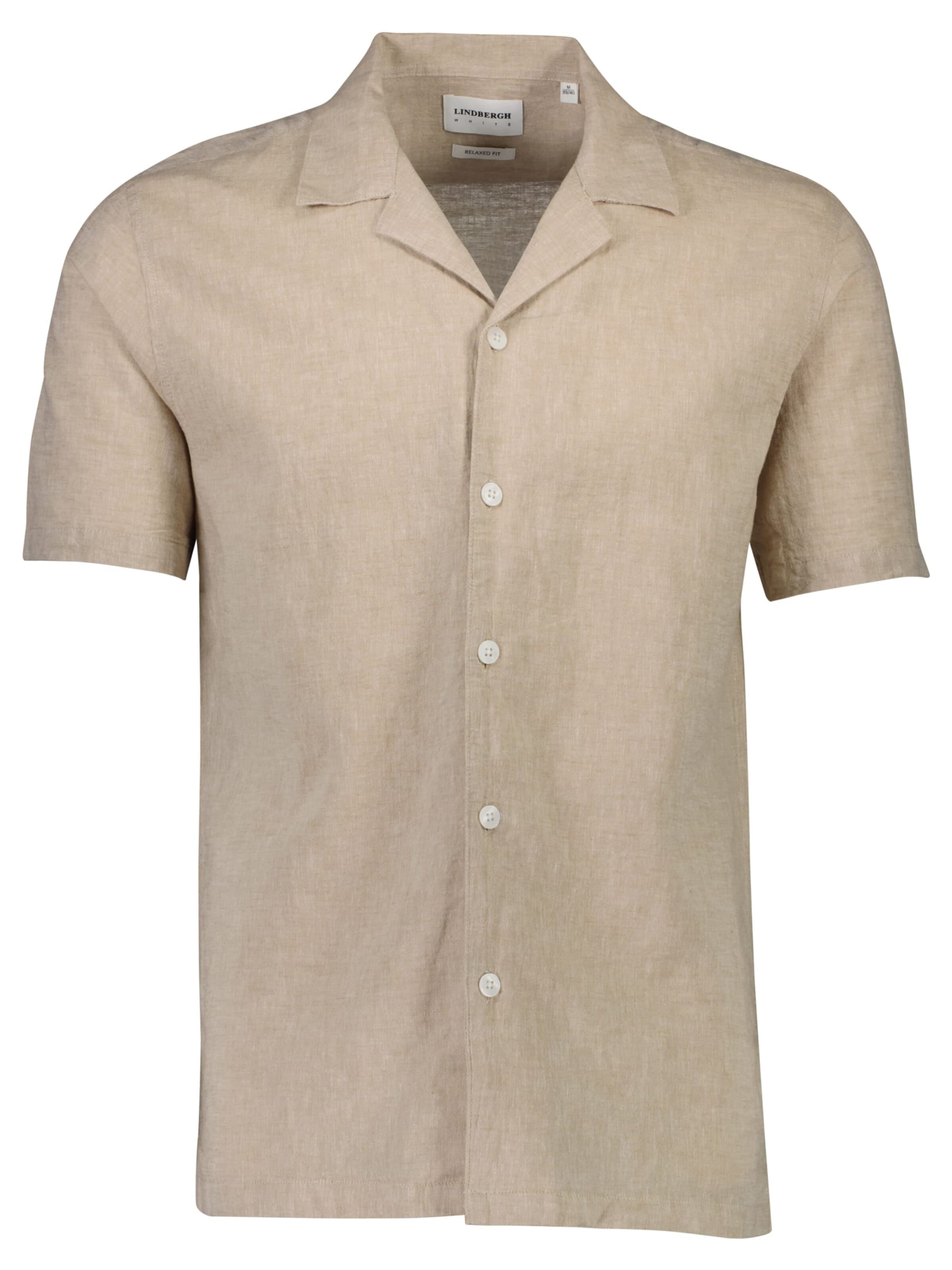 Lindbergh Regular fit Button Up Shirt in Beige: front