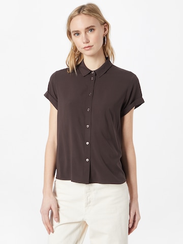 Samsøe Samsøe - Blusa 'Majan' en marrón: frente