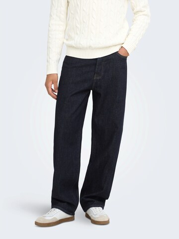 Only & Sons Loosefit Τζιν 'ONSFADE' σε μπλε: μπροστά