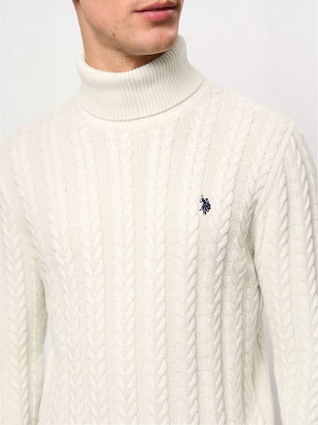 U.S. POLO ASSN. Svetr ' UMDashe ' – bílá: přední strana