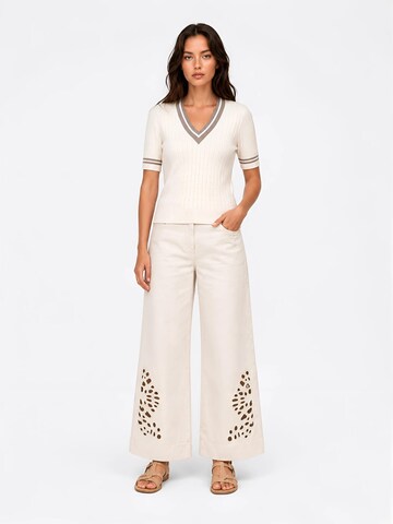 Wide Leg Pantalon 'Calças Inês' Josephine Label en beige