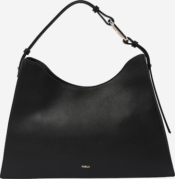 FURLA - Mala de ombro 'NUVOLA' em preto: frente