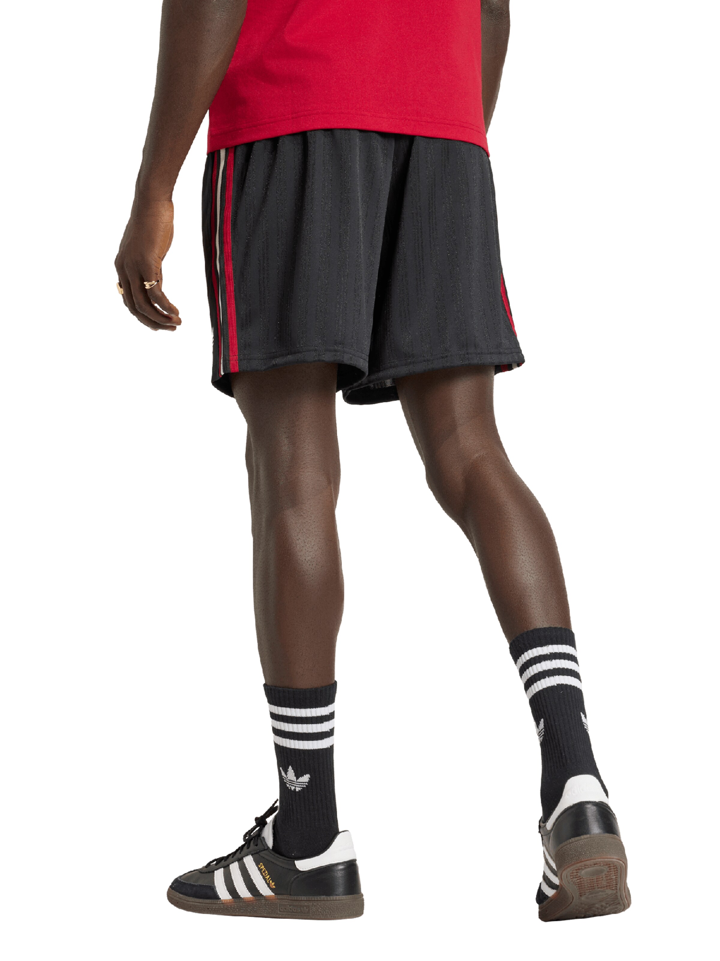 juoda ADIDAS PERFORMANCE Laisvas Sportinės kelnės 'MUFC'