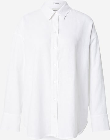 Abercrombie & Fitch Блуза в бяло: отпред