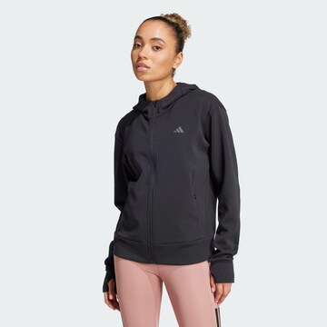 ADIDAS PERFORMANCE Sportsweatjacke 'Designed 4' in Schwarz: Vorderseite