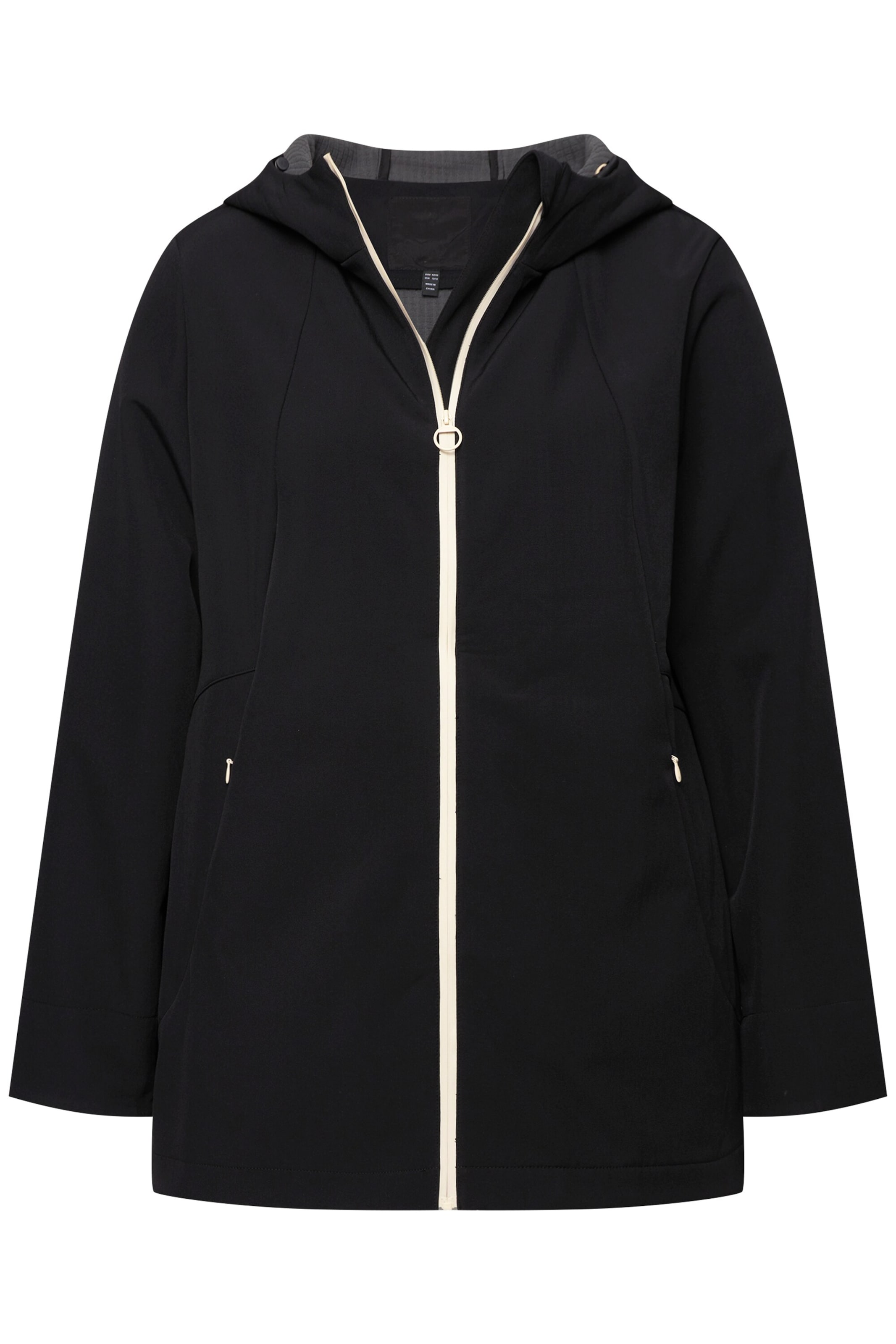 Ulla Popken Funktionsjacke in Schwarz: Vorderseite