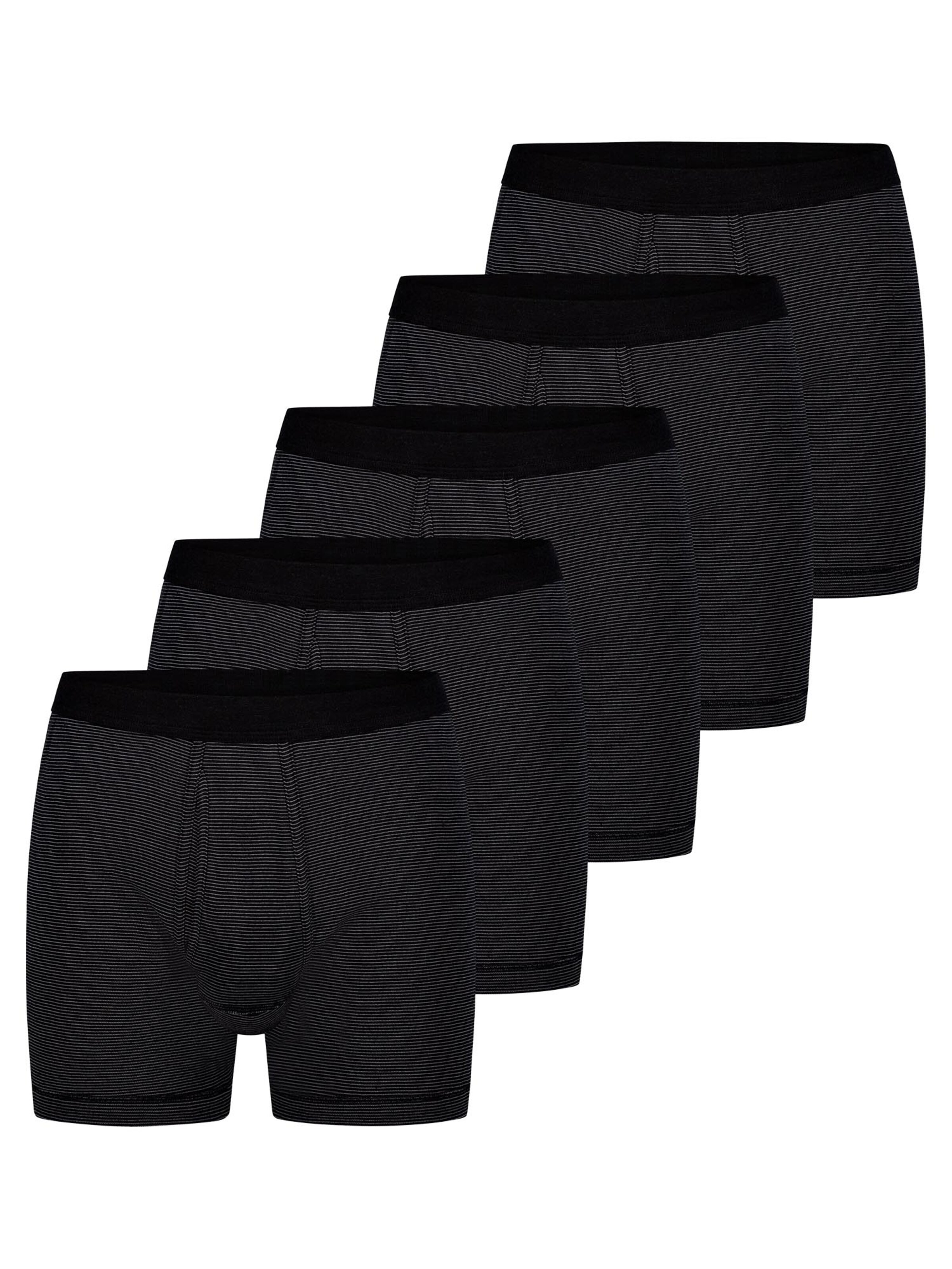 ESGE Boxer shorts 'Feinripp Ringel' in Black: front