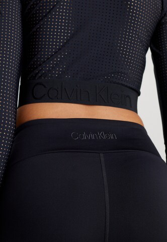 Coupe slim Leggings 'Flared Gym' Calvin Klein Sport en noir