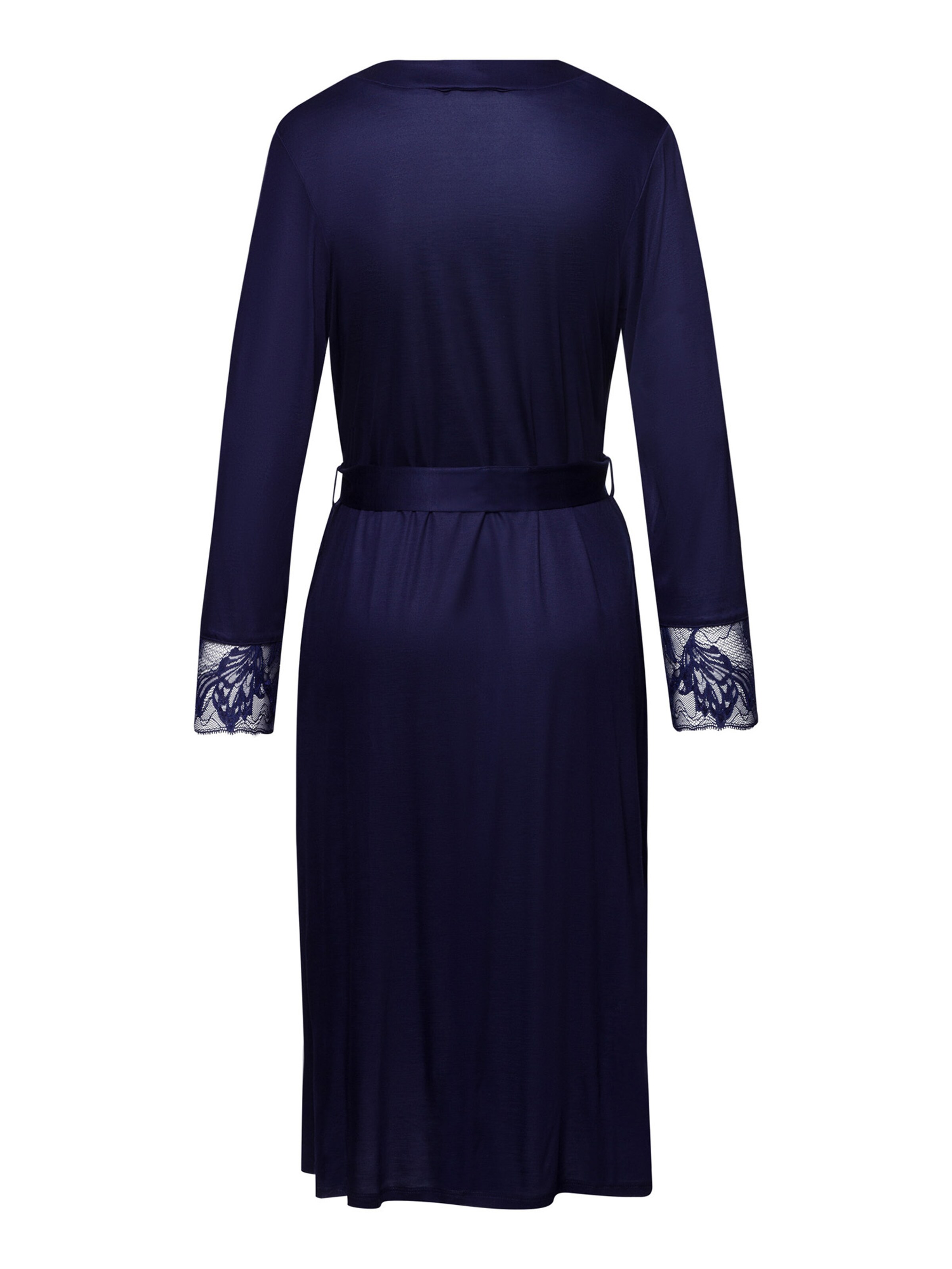 Hanro Ochtendjas 'Eva' in Blauw