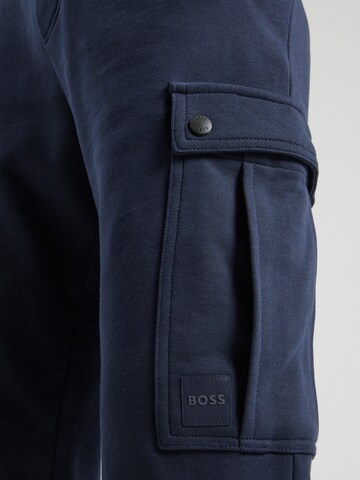 Tapered Pantaloni cargo 'Seteam' di BOSS in blu