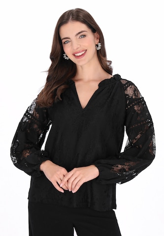 Chemisier usha BLACK LABEL en noir : devant