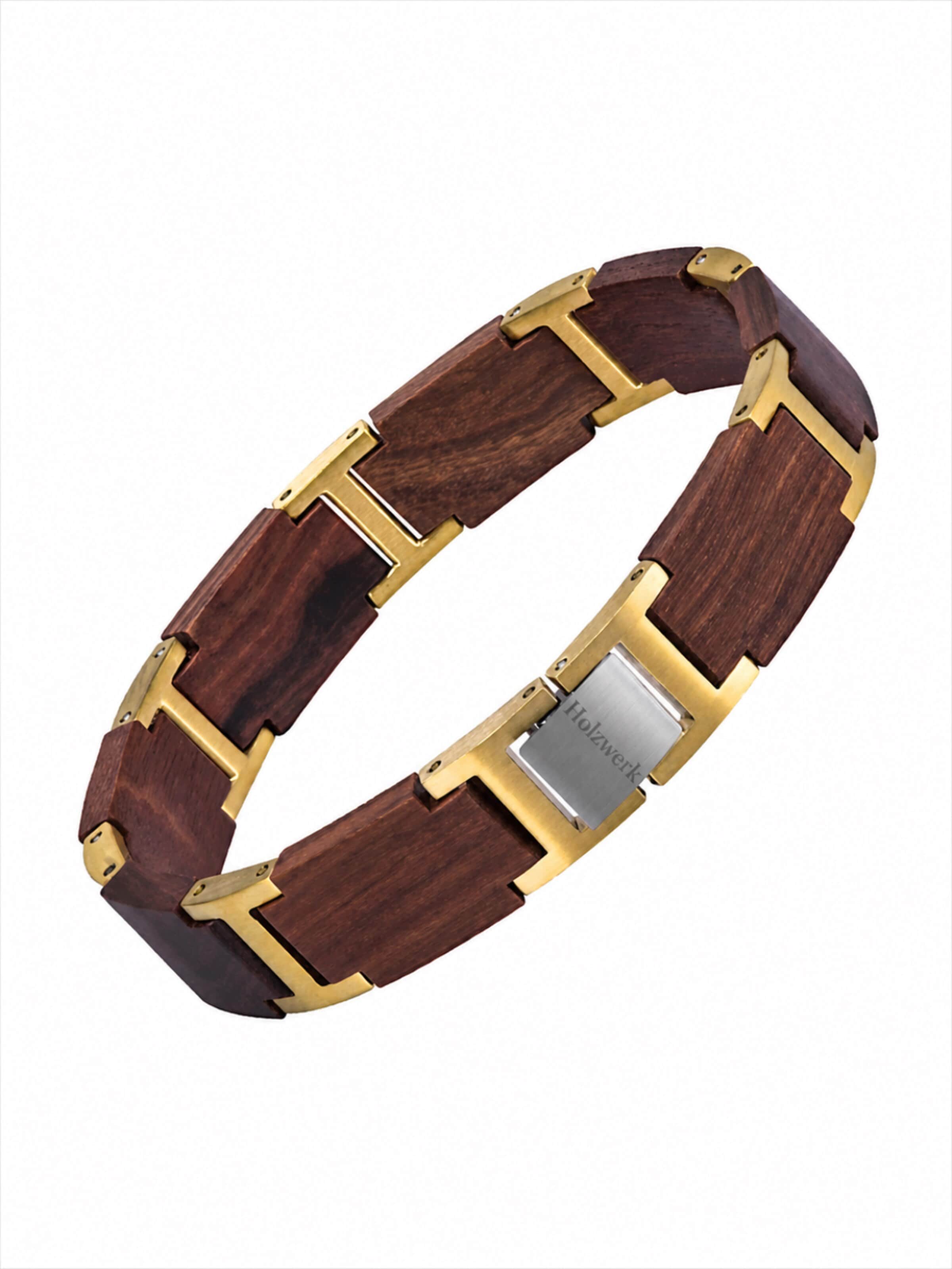 Holzwerk Armband 'RIEDSEE'‌‌‌‌‌‌‌‌ in Braun: Vorderseite